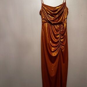 Elegant Bronze Evening Dress